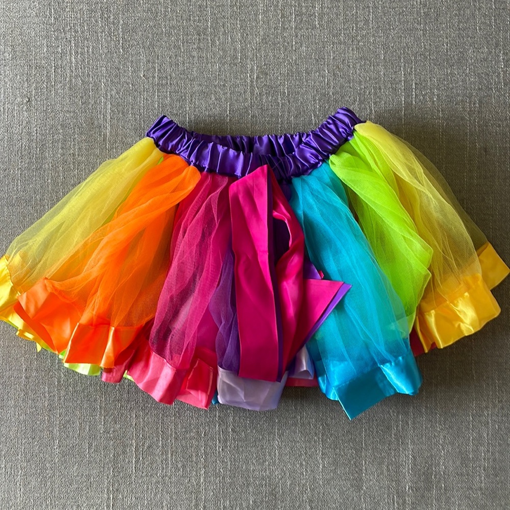 Belababy girl rainbow tulle skirt Size L - Picture 3 of 7